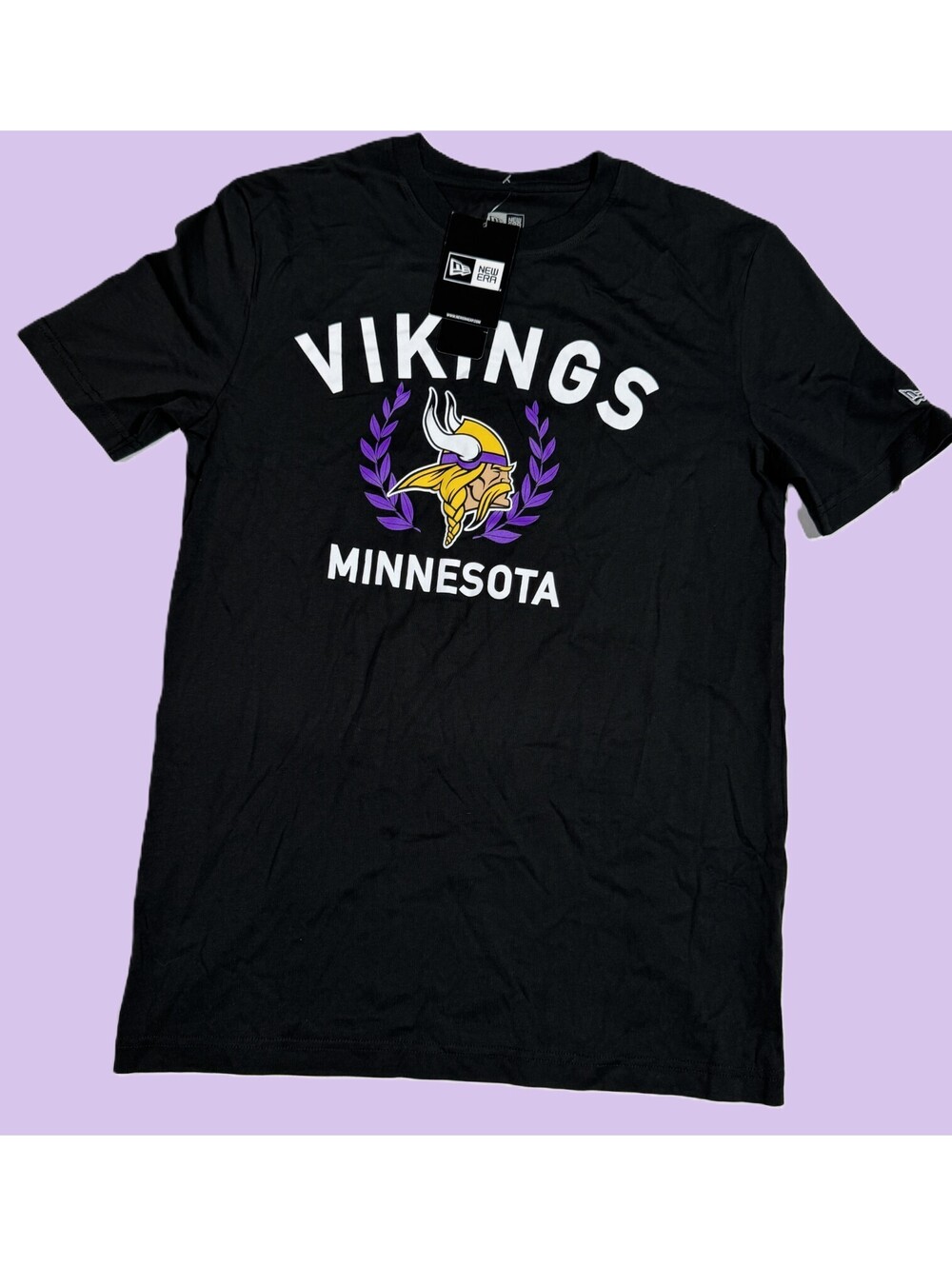 New Era Minnesota Vikings Black 2025 NFL Draft T-Shirt Mens Small NWT NEW